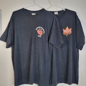 2 Mens Dice Run 2007 T-shirts 1 Large , 1 XL